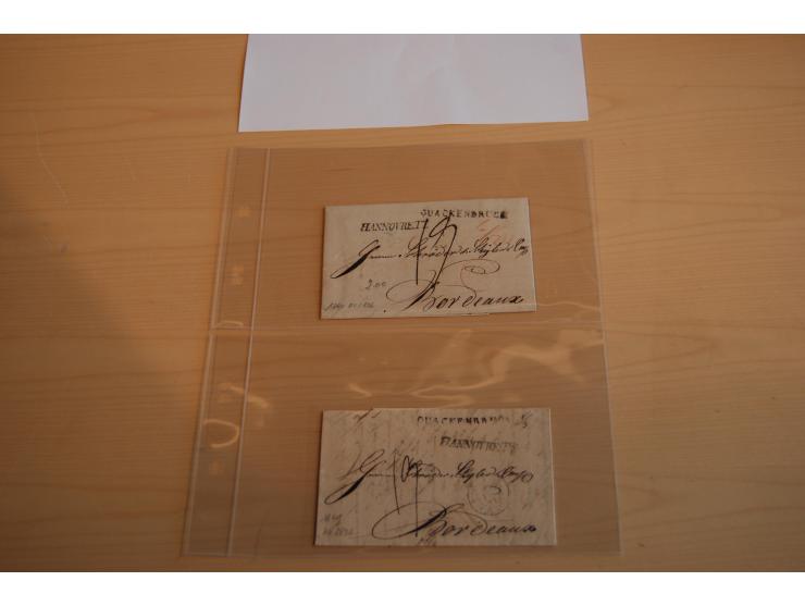 1800/60 (ca.), rd. 700 markenlose Briefe, ganz überwiegend Transitpost in das Ausland mit vielen besseren Stempeln und Stempe