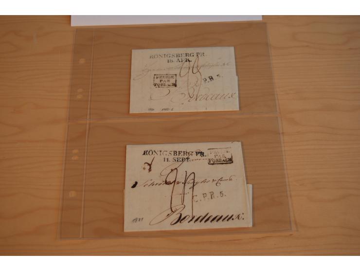 1800/60 (ca.), rd. 700 markenlose Briefe, ganz überwiegend Transitpost in das Ausland mit vielen besseren Stempeln und Stempe