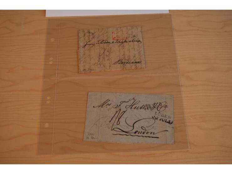 1800/60 (ca.), rd. 700 markenlose Briefe, ganz überwiegend Transitpost in das Ausland mit vielen besseren Stempeln und Stempe