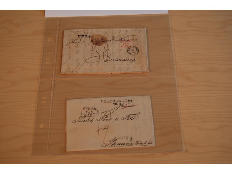 1800/60 (ca.), rd. 700 markenlose Briefe, ganz überwiegend Transitpost in das Ausland mit vielen besseren Stempeln und Stempe