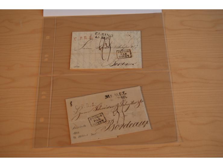 1800/60 (ca.), rd. 700 markenlose Briefe, ganz überwiegend Transitpost in das Ausland mit vielen besseren Stempeln und Stempe