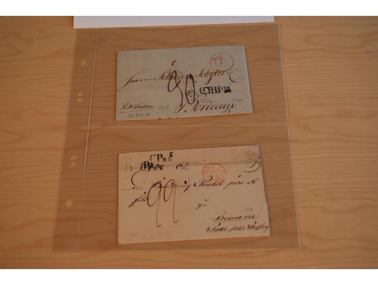 1800/60 (ca.), rd. 700 markenlose Briefe, ganz überwiegend Transitpost in das Ausland mit vielen besseren Stempeln und Stempe