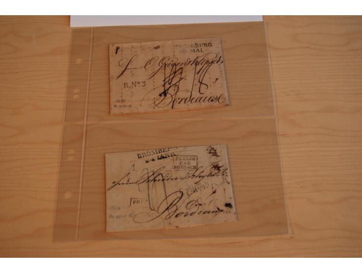 1800/60 (ca.), rd. 700 markenlose Briefe, ganz überwiegend Transitpost in das Ausland mit vielen besseren Stempeln und Stempe