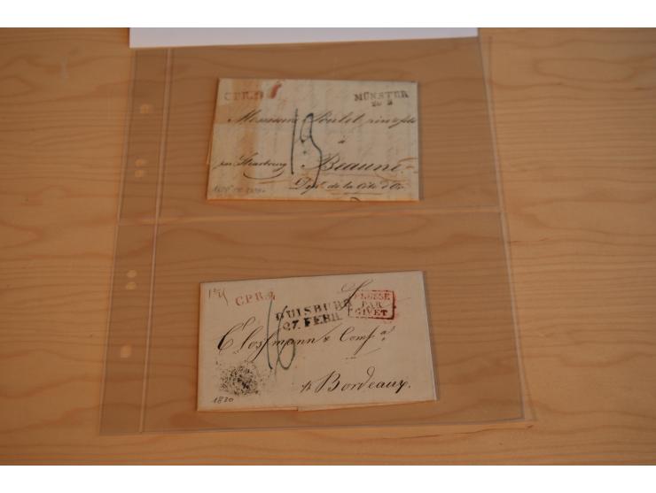 1800/60 (ca.), rd. 700 markenlose Briefe, ganz überwiegend Transitpost in das Ausland mit vielen besseren Stempeln und Stempe