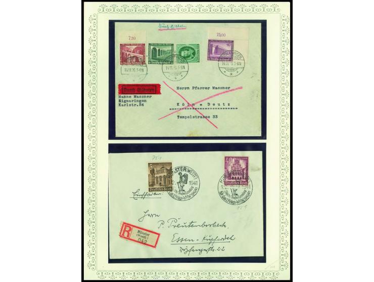 1923/45, sehr umfangreiche und bis auf Block 2 weit überkomplette ungebrauchte/postfrische und gestempelte Sammlung mit einer