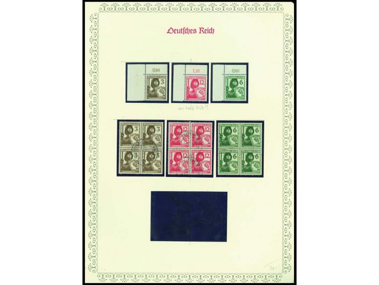 1923/45, sehr umfangreiche und bis auf Block 2 weit überkomplette ungebrauchte/postfrische und gestempelte Sammlung mit einer