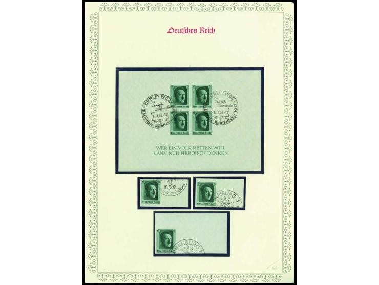1923/45, sehr umfangreiche und bis auf Block 2 weit überkomplette ungebrauchte/postfrische und gestempelte Sammlung mit einer