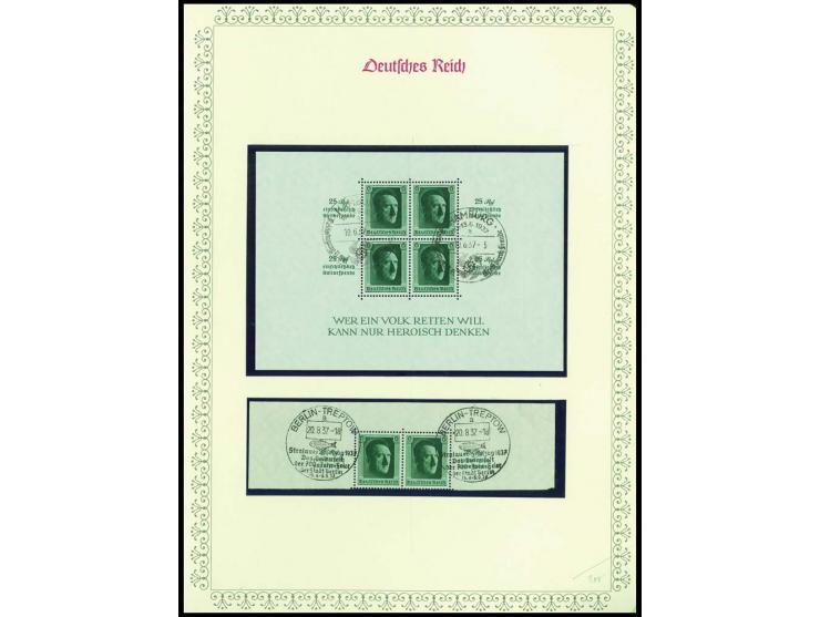 1923/45, sehr umfangreiche und bis auf Block 2 weit überkomplette ungebrauchte/postfrische und gestempelte Sammlung mit einer