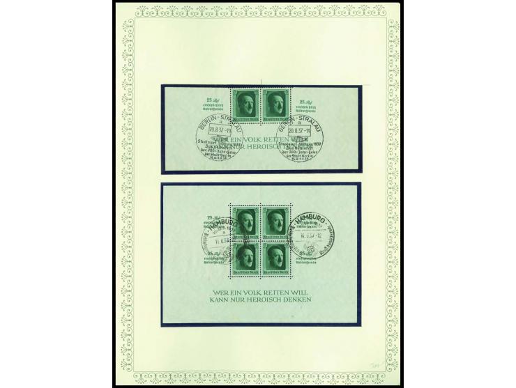 1923/45, sehr umfangreiche und bis auf Block 2 weit überkomplette ungebrauchte/postfrische und gestempelte Sammlung mit einer