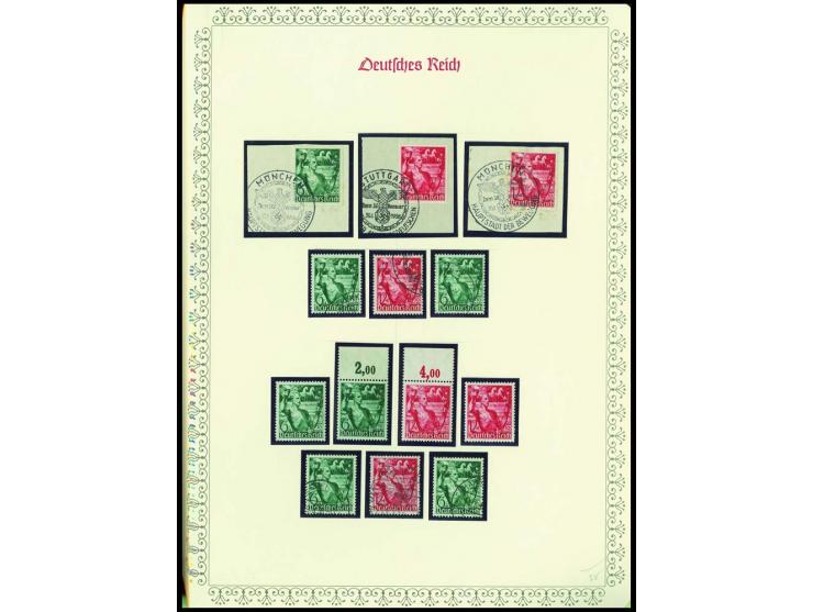 1923/45, sehr umfangreiche und bis auf Block 2 weit überkomplette ungebrauchte/postfrische und gestempelte Sammlung mit einer