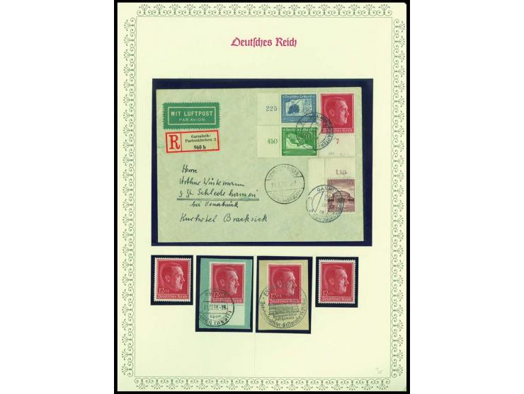 1923/45, sehr umfangreiche und bis auf Block 2 weit überkomplette ungebrauchte/postfrische und gestempelte Sammlung mit einer