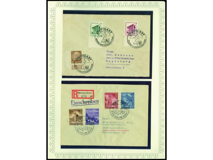1923/45, sehr umfangreiche und bis auf Block 2 weit überkomplette ungebrauchte/postfrische und gestempelte Sammlung mit einer