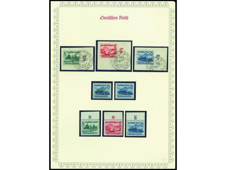 1923/45, sehr umfangreiche und bis auf Block 2 weit überkomplette ungebrauchte/postfrische und gestempelte Sammlung mit einer