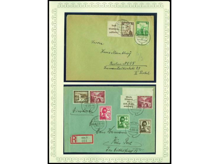 1923/45, sehr umfangreiche und bis auf Block 2 weit überkomplette ungebrauchte/postfrische und gestempelte Sammlung mit einer