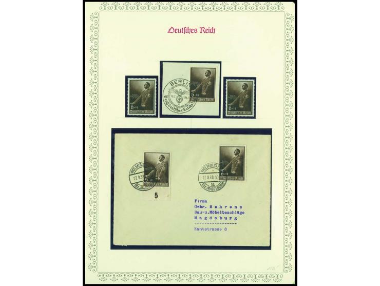 1923/45, sehr umfangreiche und bis auf Block 2 weit überkomplette ungebrauchte/postfrische und gestempelte Sammlung mit einer