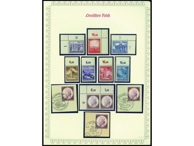 1923/45, sehr umfangreiche und bis auf Block 2 weit überkomplette ungebrauchte/postfrische und gestempelte Sammlung mit einer