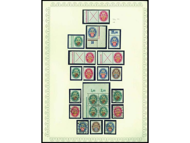 1923/45, sehr umfangreiche und bis auf Block 2 weit überkomplette ungebrauchte/postfrische und gestempelte Sammlung mit einer