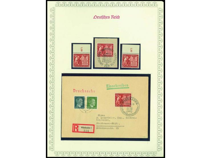 1923/45, sehr umfangreiche und bis auf Block 2 weit überkomplette ungebrauchte/postfrische und gestempelte Sammlung mit einer