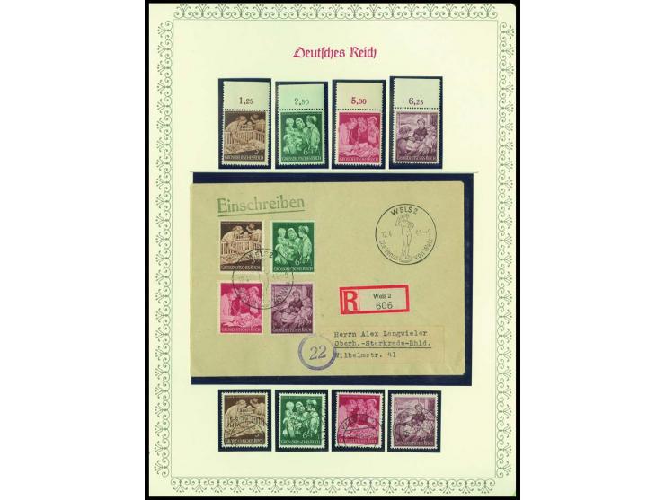 1923/45, sehr umfangreiche und bis auf Block 2 weit überkomplette ungebrauchte/postfrische und gestempelte Sammlung mit einer