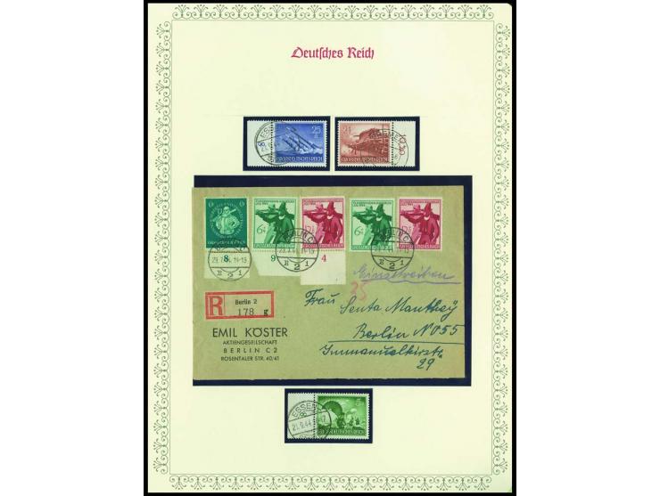 1923/45, sehr umfangreiche und bis auf Block 2 weit überkomplette ungebrauchte/postfrische und gestempelte Sammlung mit einer