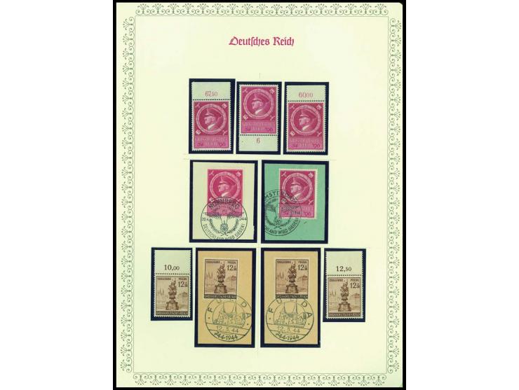 1923/45, sehr umfangreiche und bis auf Block 2 weit überkomplette ungebrauchte/postfrische und gestempelte Sammlung mit einer