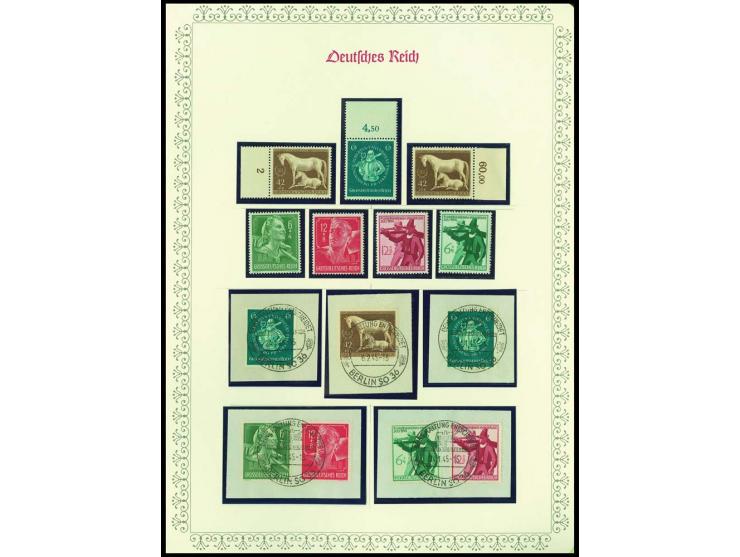 1923/45, sehr umfangreiche und bis auf Block 2 weit überkomplette ungebrauchte/postfrische und gestempelte Sammlung mit einer