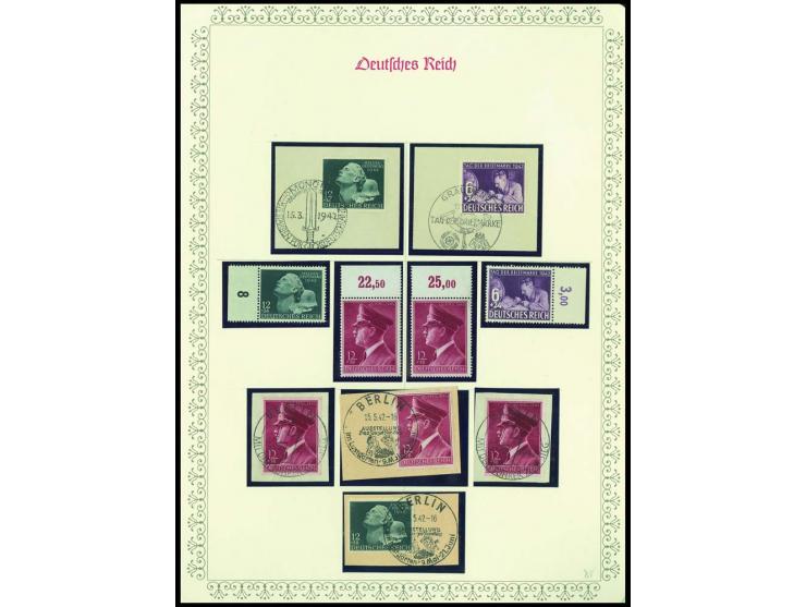 1923/45, sehr umfangreiche und bis auf Block 2 weit überkomplette ungebrauchte/postfrische und gestempelte Sammlung mit einer