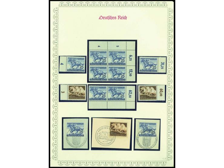 1923/45, sehr umfangreiche und bis auf Block 2 weit überkomplette ungebrauchte/postfrische und gestempelte Sammlung mit einer