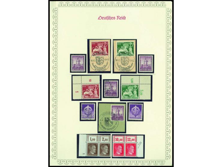 1923/45, sehr umfangreiche und bis auf Block 2 weit überkomplette ungebrauchte/postfrische und gestempelte Sammlung mit einer