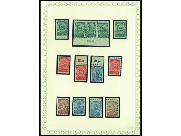 1923/45, sehr umfangreiche und bis auf Block 2 weit überkomplette ungebrauchte/postfrische und gestempelte Sammlung mit einer