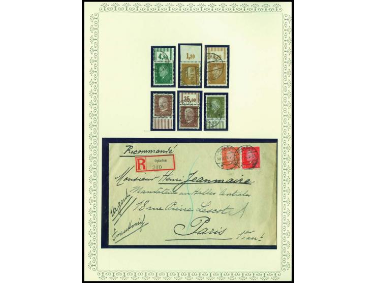 1923/45, sehr umfangreiche und bis auf Block 2 weit überkomplette ungebrauchte/postfrische und gestempelte Sammlung mit einer