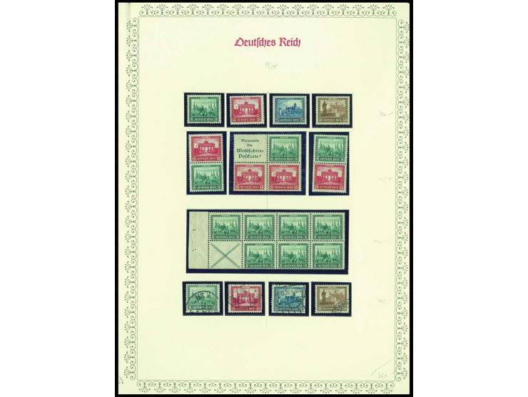 1923/45, sehr umfangreiche und bis auf Block 2 weit überkomplette ungebrauchte/postfrische und gestempelte Sammlung mit einer