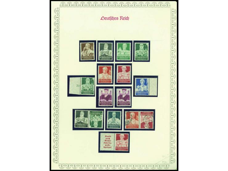 1923/45, sehr umfangreiche und bis auf Block 2 weit überkomplette ungebrauchte/postfrische und gestempelte Sammlung mit einer