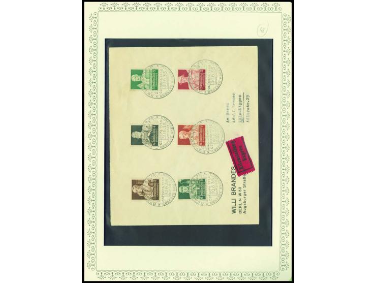 1923/45, sehr umfangreiche und bis auf Block 2 weit überkomplette ungebrauchte/postfrische und gestempelte Sammlung mit einer