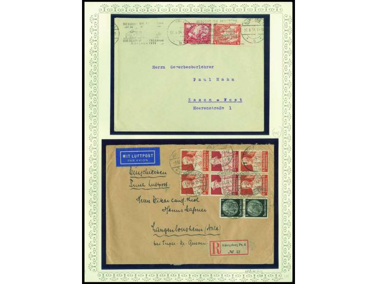 1923/45, sehr umfangreiche und bis auf Block 2 weit überkomplette ungebrauchte/postfrische und gestempelte Sammlung mit einer
