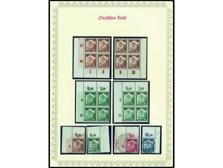 1923/45, sehr umfangreiche und bis auf Block 2 weit überkomplette ungebrauchte/postfrische und gestempelte Sammlung mit einer