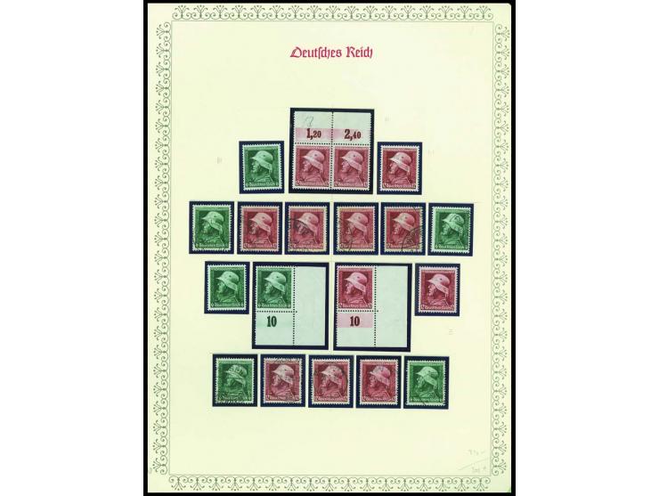 1923/45, sehr umfangreiche und bis auf Block 2 weit überkomplette ungebrauchte/postfrische und gestempelte Sammlung mit einer