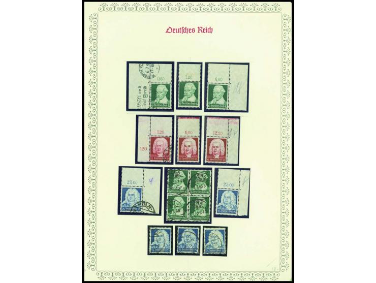 1923/45, sehr umfangreiche und bis auf Block 2 weit überkomplette ungebrauchte/postfrische und gestempelte Sammlung mit einer
