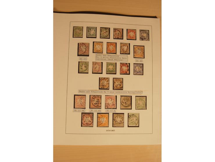 1849/1920, ungebrauchte und gestempelte Sammlung mit Mi.-Nr. 1 (3, davon einmal auf Streifband), unterschiedliche Erhaltung