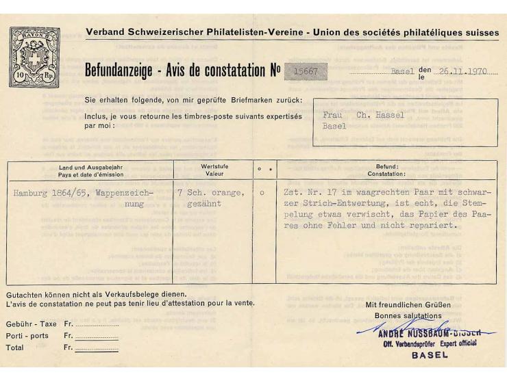 1859/65, interessante gestempelte Zusammenstellung mit waagerechtem 3er-Streifen und 26 Paaren (zum Teil auf Briefstücken), d