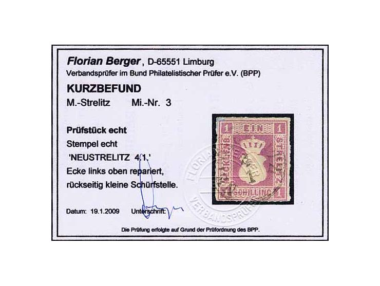 1864, 5 gestempelte Marken und 2 Briefstücke (Mi.-Nr. 1 in 2 Farbnuancen, 2 und 4-6 sowie Nr. 4 in Paar) in unterschiedlicher