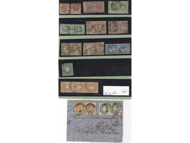 1850/63, sehr hochwertige Zusammenstellung mit u.a. 2mal Mi.-Nr. 1a gestempelt (sign. Pfenninger bzw. Grobe), 1a im waagerech