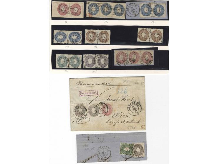 1850/63, sehr hochwertige Zusammenstellung mit u.a. 2mal Mi.-Nr. 1a gestempelt (sign. Pfenninger bzw. Grobe), 1a im waagerech
