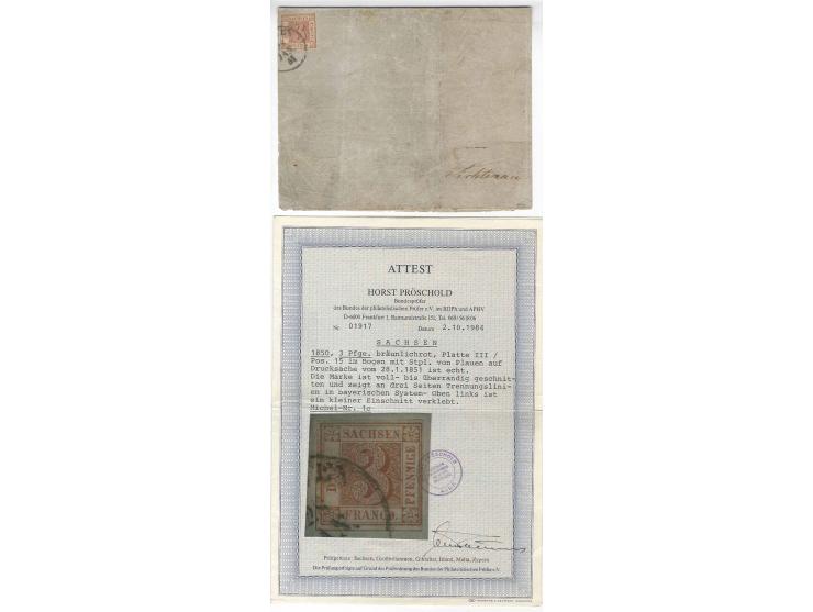 1850/63, sehr hochwertige Zusammenstellung mit u.a. 2mal Mi.-Nr. 1a gestempelt (sign. Pfenninger bzw. Grobe), 1a im waagerech