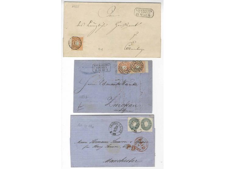 1850/63, sehr hochwertige Zusammenstellung mit u.a. 2mal Mi.-Nr. 1a gestempelt (sign. Pfenninger bzw. Grobe), 1a im waagerech