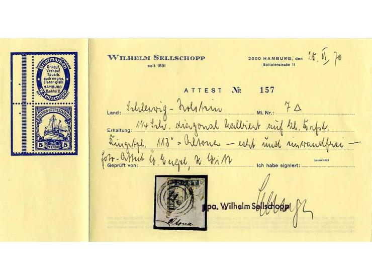 1864/67, kleine Zusammenstellung mit fast nur besseren Werten, dabei gestempelte Mi.-Nr. 12 (sign.), 5II auf Briefstück, 7H a