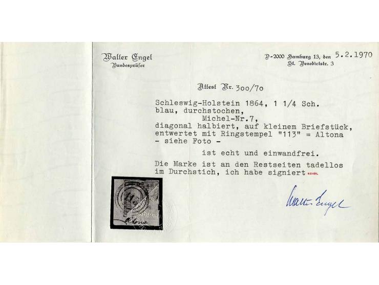 1864/67, kleine Zusammenstellung mit fast nur besseren Werten, dabei gestempelte Mi.-Nr. 12 (sign.), 5II auf Briefstück, 7H a