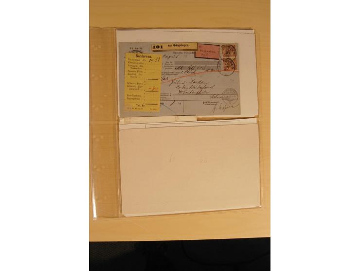 1851/1902, sehr interessante Zusammenstellung mit gestempelten Paaren (auch Briefstücke) und 3er-Streifen ab Mi.-Nr. 1 bis Pf