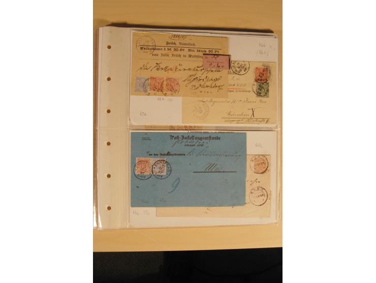 1851/1902, sehr interessante Zusammenstellung mit gestempelten Paaren (auch Briefstücke) und 3er-Streifen ab Mi.-Nr. 1 bis Pf