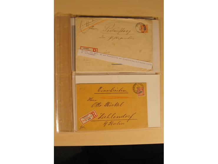 1851/1902, sehr interessante Zusammenstellung mit gestempelten Paaren (auch Briefstücke) und 3er-Streifen ab Mi.-Nr. 1 bis Pf